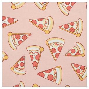 Pepperoni-Pizza, die Muster-Baumwollgewebe Stoff