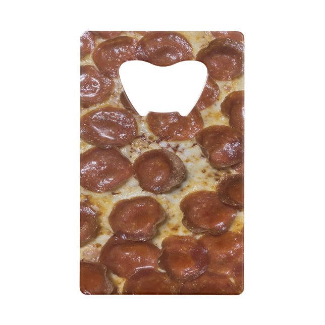 Pepperoni Pizza Geldbeutel Flaschenöffner (Vorderseite)