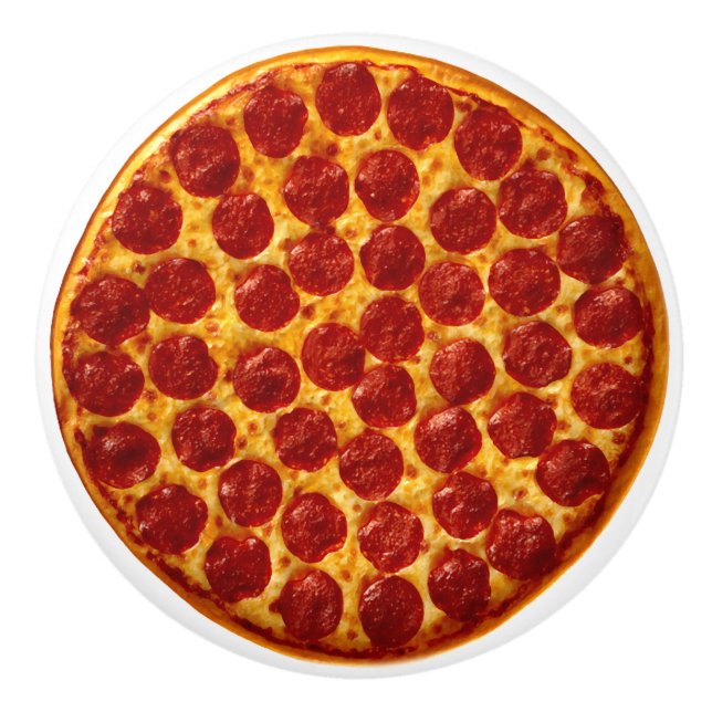 Pepperoni Pizza Keramikknauf (Vorderseite)