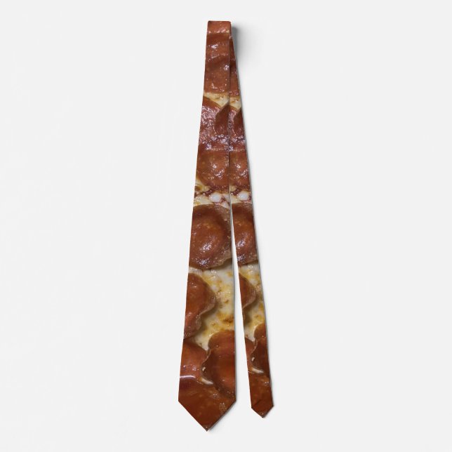 Pepperoni Pizza Krawatte (Vorderseite)