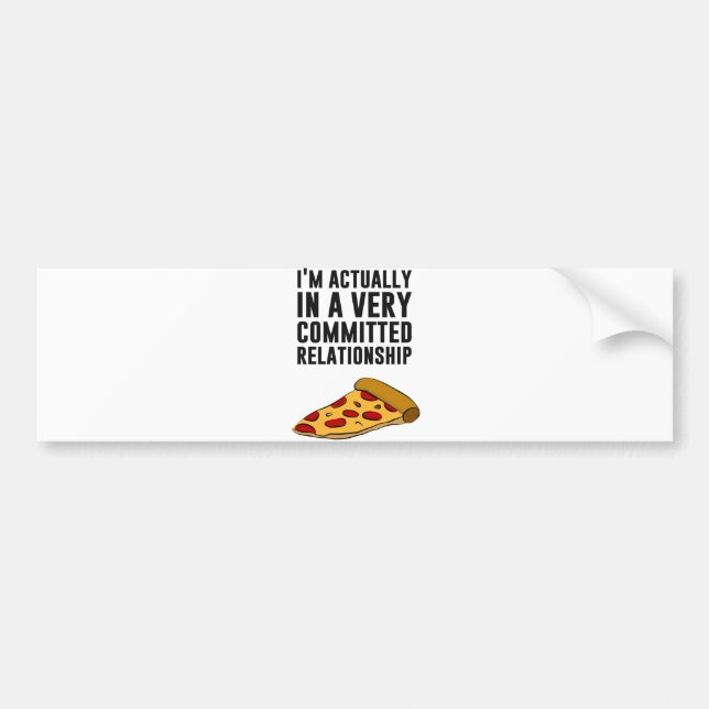 Pepperoni-Pizza-Liebe - ein ernstes Verhältnis Autoaufkleber (Vorne)