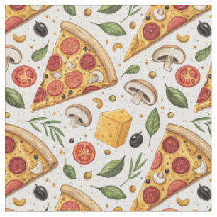 Pepperoni-Pizza-Liebhaber-Muster - Lustige Pizza-P Stoff