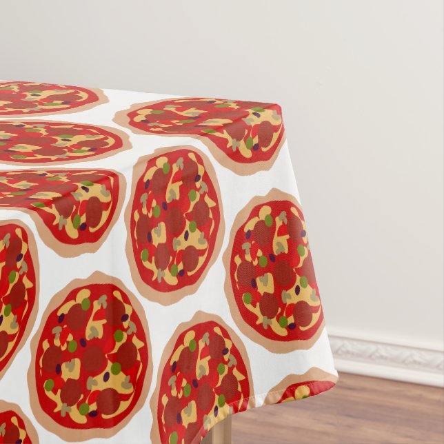 Pepperoni pizza motif dîner soirée nappe (In Situ)