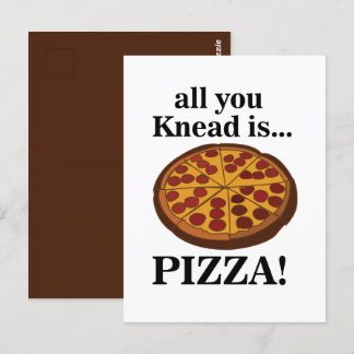 Pepperoni Pizza Party Funny Postkarte