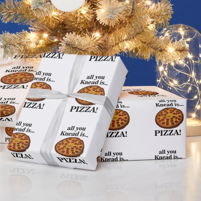 Pepperoni Pizza Party Geschenkpapier (Feiertage)