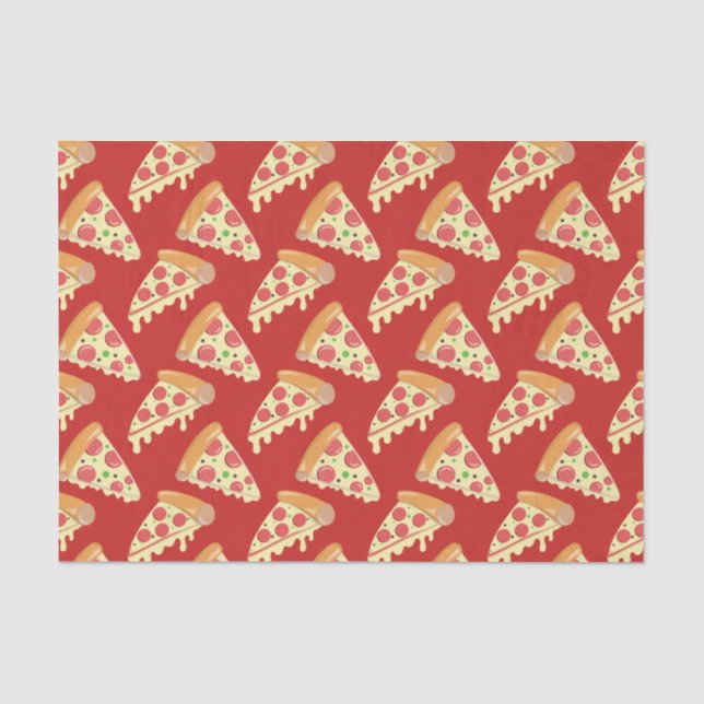 Pepperoni Pizza Party Seidenpapier (Vorderseite)