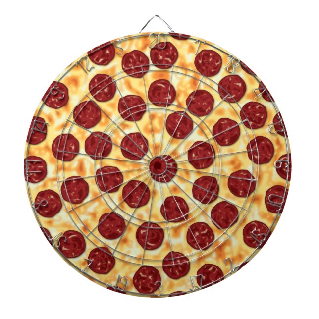 Pepperoni Pizza Pattern Dartscheibe (vorne)