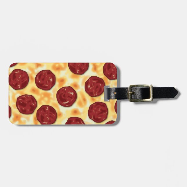 Pepperoni Pizza Pattern Gepäckanhänger (Vorderseite horizontal)