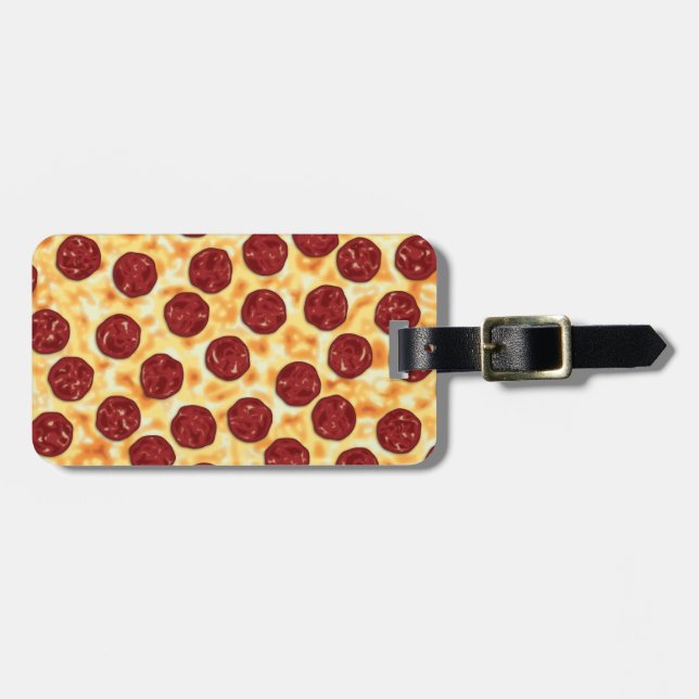 Pepperoni Pizza Pattern Gepäckanhänger (Vorderseite horizontal)