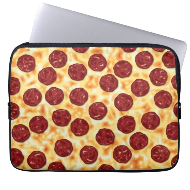Pepperoni Pizza Pattern Laptopschutzhülle (Vorderseite)