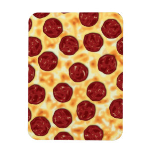 Pepperoni Pizza Pattern Magnet