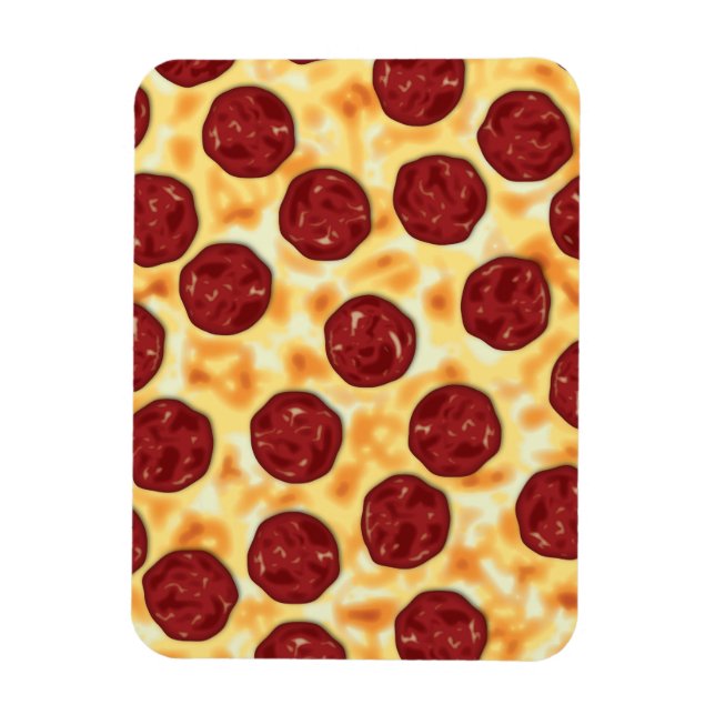 Pepperoni Pizza Pattern Magnet (Vertikal)