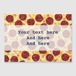 Pepperoni Pizza Pattern Magnetkarte
