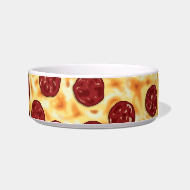 Pepperoni Pizza Pattern Napf (Rechts)