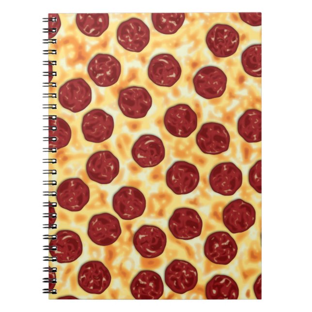 Pepperoni Pizza Pattern Notizblock (Vorderseite)
