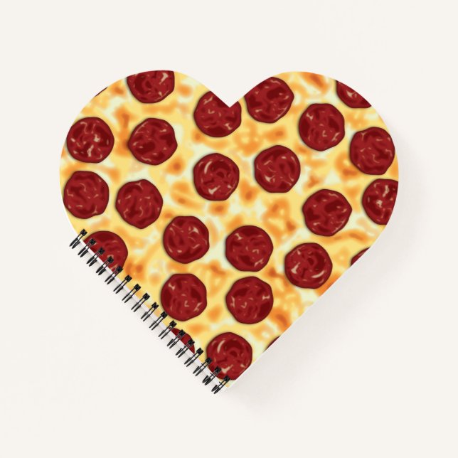 Pepperoni Pizza Pattern Notizbuch (Vorderseite)