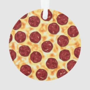 Pepperoni Pizza Pattern Ornament