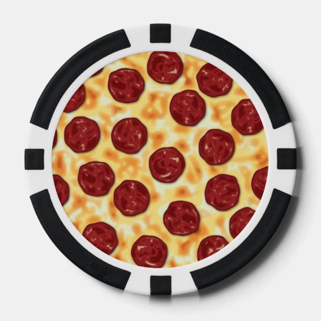 Pepperoni Pizza Pattern Pokerchips (Vorderseite)