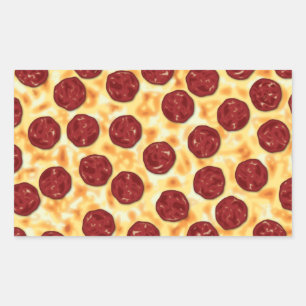 Pepperoni Pizza Pattern Rechteckiger Aufkleber