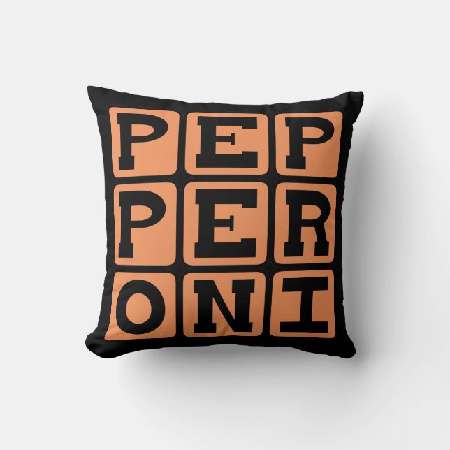 Pepperoni, Pizza pizza poppen Kissen (Vorderseite)