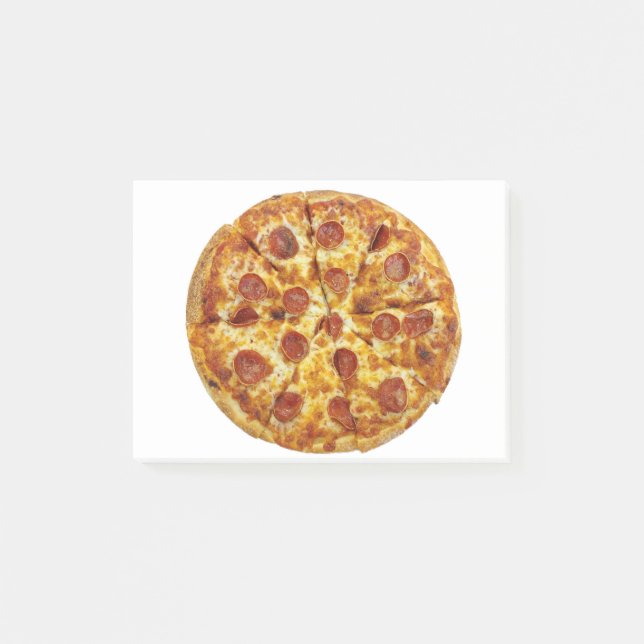 Pepperoni Pizza Post-it Klebezettel (Vorderseite)