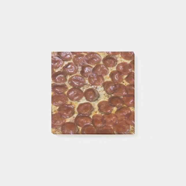 Pepperoni Pizza Post-it Klebezettel (Vorderseite)