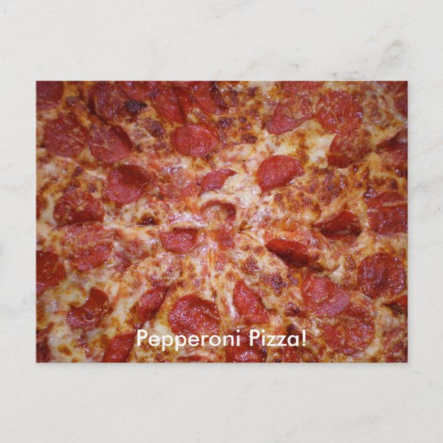 Pepperoni Pizza Postcard Postkarte (Vorderseite)
