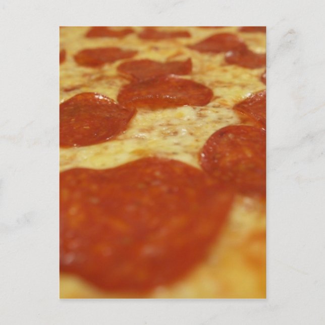 Pepperoni Pizza Postkarte (Vorderseite)