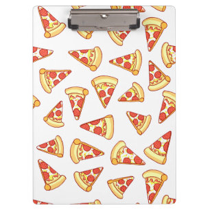 Pepperoni-Pizza-Scheibe, die Muster-Klemmbrett Klemmbrett