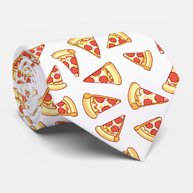 Pepperoni-Pizza-Scheibe, die Muster-Krawatte Krawatte (Gerollt)