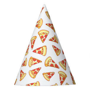 Pepperoni-Pizza-Scheibe, die Muster-Party-Hüte Partyhütchen