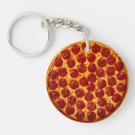 Pepperoni-Pizza Schlüsselanhänger