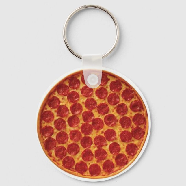 Pepperoni Pizza Schlüsselanhänger (Vorderseite)