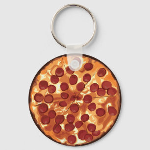Pepperoni Pizza Schlüsselanhänger