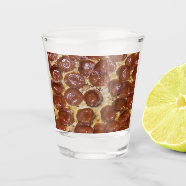 Pepperoni Pizza Schnapsglas (Vorderseite)