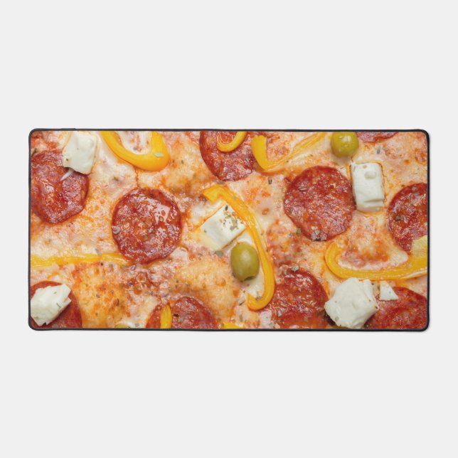 Pepperoni Pizza Schreibtischunterlage (Vorderseite)
