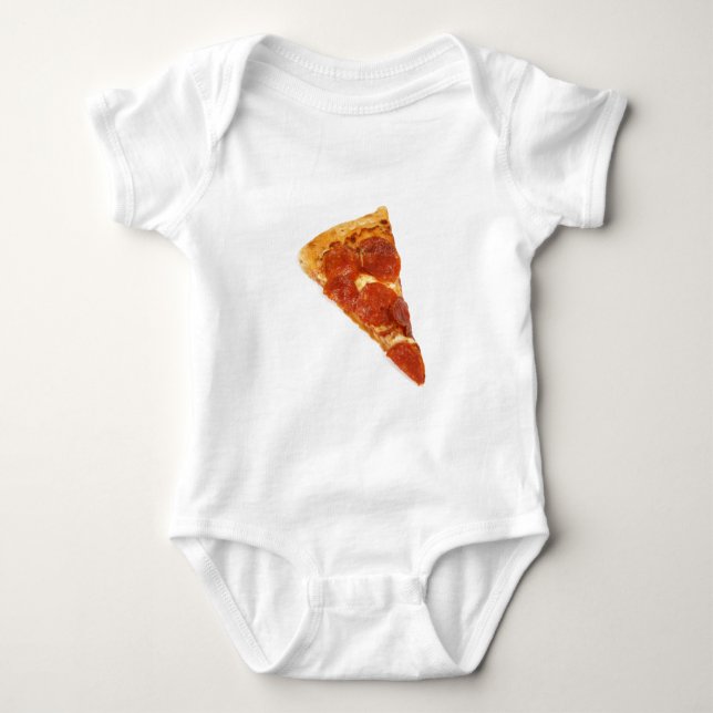Pepperoni Pizza Slice Baby Strampler (Vorderseite)