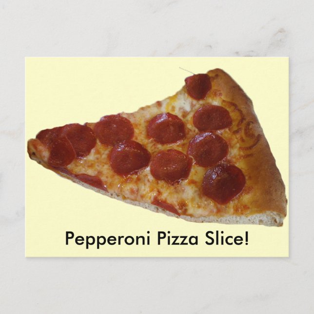 Pepperoni Pizza Slice Postcard Postkarte (Vorderseite)