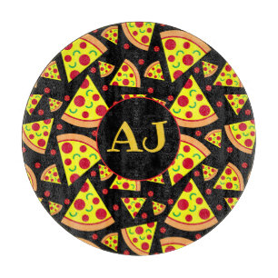 Pepperoni Pizza Slices Food Gemustert Schneidebrett