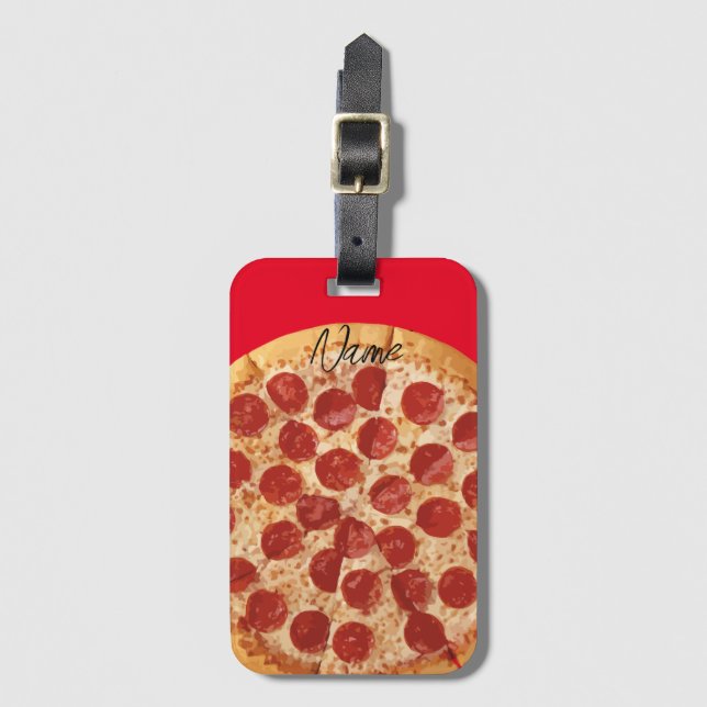 Pepperoni Pizza Thunder_Cove Gepäckanhänger (Vorderseite Vertikal)