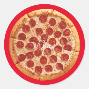 Pepperoni Pizza Thunder_Cove Runder Aufkleber