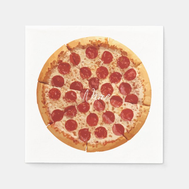 Pepperoni Pizza Thunder_Cove Serviette (Vorderseite)