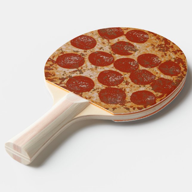 Pepperoni Pizza Tischtennis Schläger (Vorderseite)