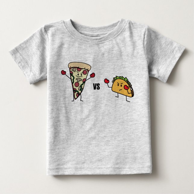 Pepperoni Pizza VS Taco: Mexikanisch gegen Italien Baby T-shirt (Vorderseite)