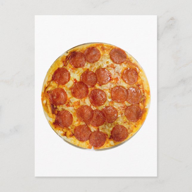 Pepperoni und Käsepizza Postkarte (Vorderseite)