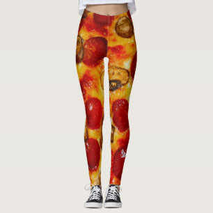 Pepperoni und Mushroom Pizza Leggings