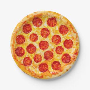Pepperonipizza-Papierplatte für dieses Pizza-Part Pappteller