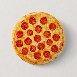 Pepperonipizzaknopf für alle Pizzaliebhaber Button