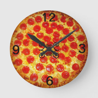 Pepperonipizzauhr Runde Wanduhr