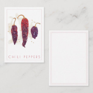 PEPPERS CHILI 2.5x3.5 Carte plate + texte